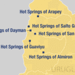 Map of Hot Springs in Uruguay
