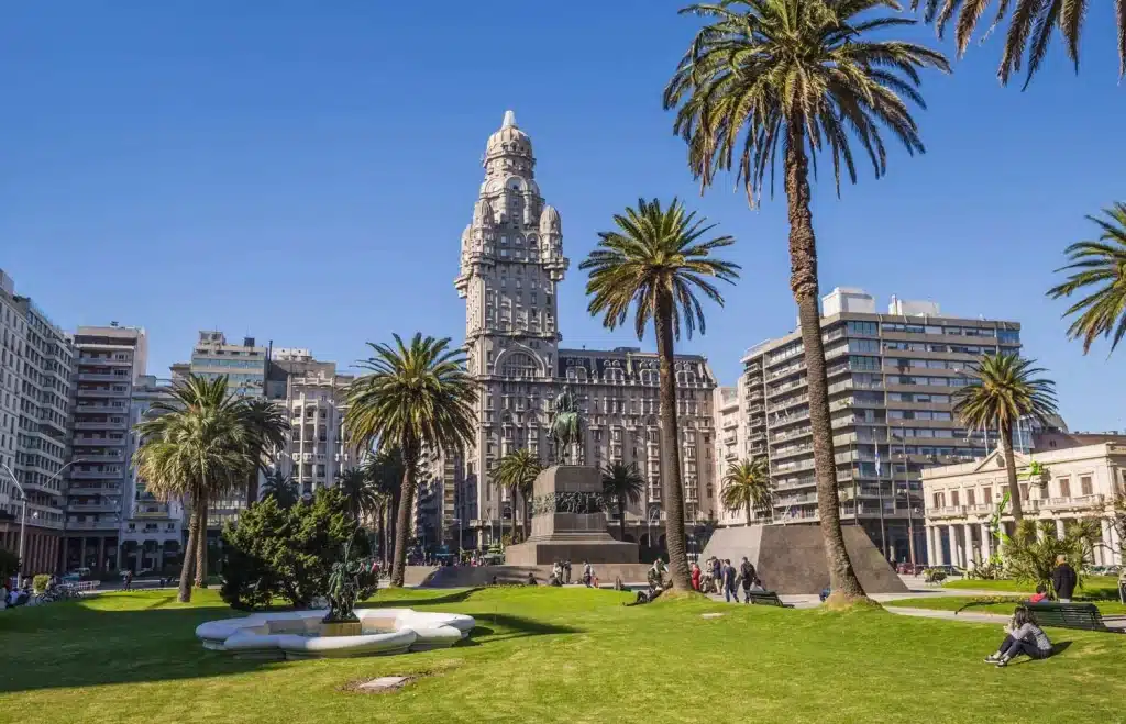 Palacio salvo in the center of the city of montevideo