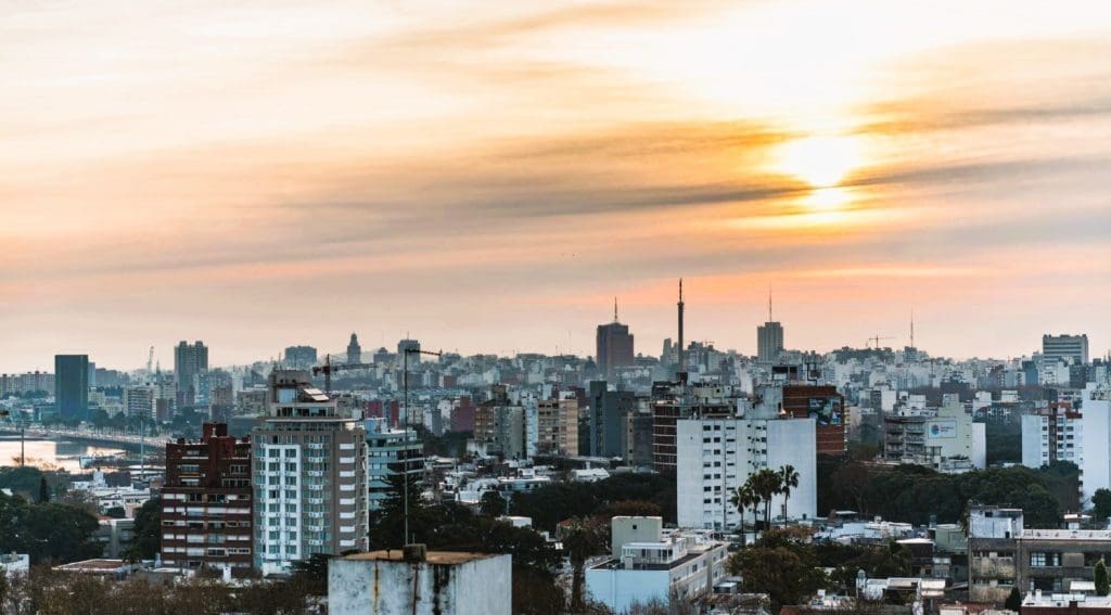 Montevideo bei Sonnenuntergang