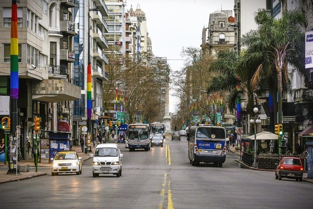 18 de Julio Avenue in Montevideo, Uruguay