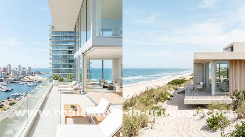 Punta del Este penthouse vs. José Ignacio beach house: architectural and lifestyle vibe comparison.
