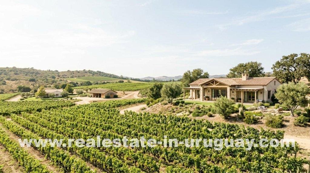 Luxusgut mit Weinberg in Carmelo & Garzón, ideal für Investitionen in produktive Lifestyle-Immobilien.