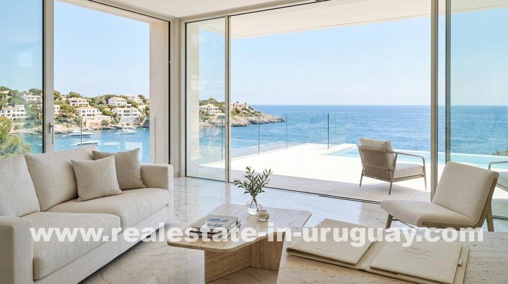 Modern villa interior with ocean view, illustrating structuring portfolios for 2026's 12% foreign income tax.